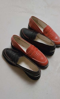 Sleek Collaborative Leather Loafers Image 1