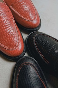 Sleek Collaborative Leather Loafers Image 2