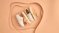 Warm Tonal Peach Sneakers Image 1