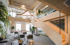 Green-Timber Glad Office Spaces