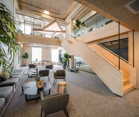 Green-Timber Glad Office Spaces