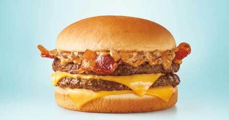 Bacon-Topped Peanut Butter Burgers