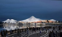 Water Flow-Inspired Art Buildings