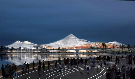 Water Flow-Inspired Art Buildings