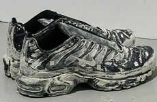 Pre-Worn Paint-Splattered Sneakers