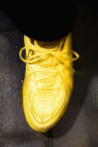 Bright Yellow Collaborative Sneakers Image 1