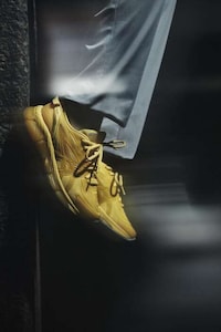 Bright Yellow Collaborative Sneakers Image 2