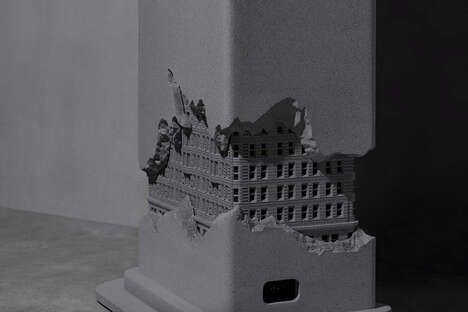 Landmark-Resembling Floor Speakers