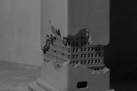 Landmark-Resembling Floor Speakers