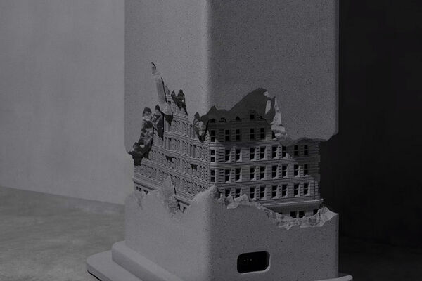 Landmark-Resembling Floor Speakers