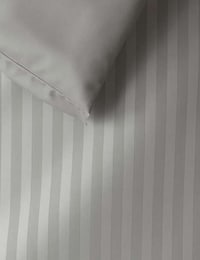 Versatile Grey-Striped Bedding Image 1
