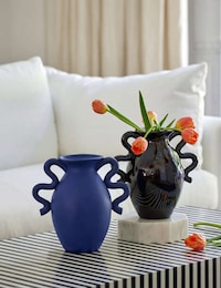 Stunningly Sculptural Blue Vases Image 1