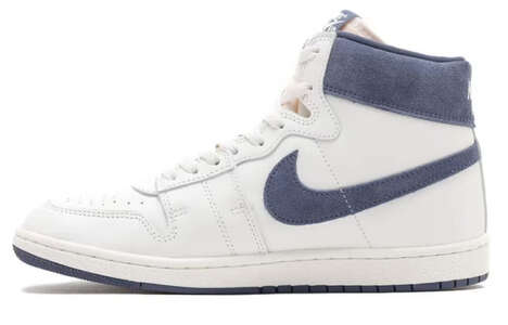 Muted Blue Hi-Cut Sneakers