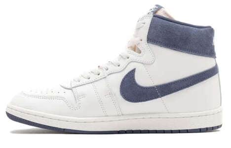 Muted Blue Hi-Cut Sneakers