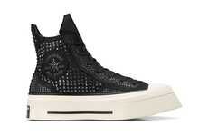 Dazzling Crystal-Covered Sneakers