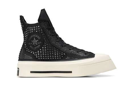 Dazzling Crystal-Covered Sneakers