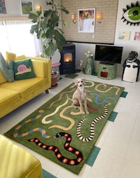 Vibrant Snake Graphic Rugs Image 3