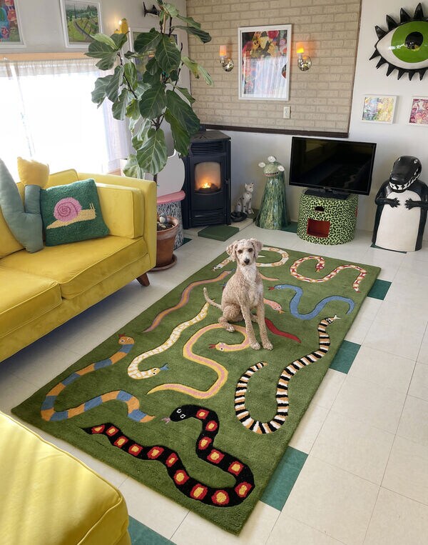 Slithering Serpent Floor Coverings : Lorien Stern Snakes rugs