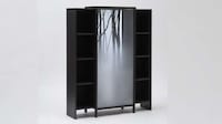 Sliding Wintery Landscape Bookshelves