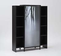 Sliding Wintery Landscape Bookshelves Image 4