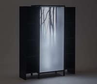 Sliding Wintery Landscape Bookshelves Image 6
