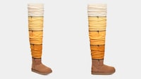 Neutral Dramatic Tall Boots