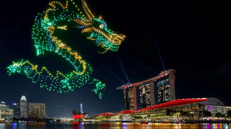 Dragon-Themed Drone Light Shows