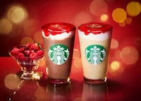 Vibrant Valentine's Cafe Drinks Image 1