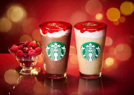 Vibrant Valentine's Cafe Drinks