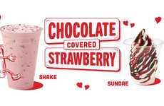 Blended Chocolate Strawberry Shakes