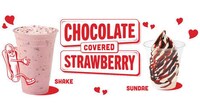 Blended Chocolate Strawberry Shakes