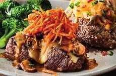 Crunchy Carrot-Topped Steaks