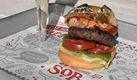 Gold Leaf-Topped Sliders