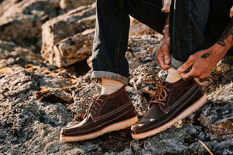 High-Top Moccasin-Style Shoes