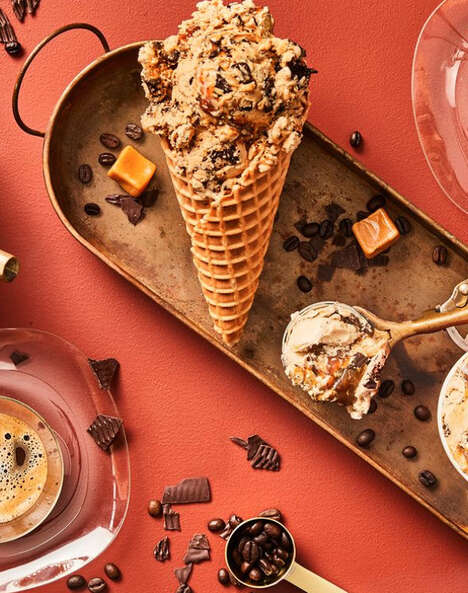 Caramel-Swirled Coffee Ice Cream