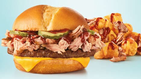 Pulled Pork-Topped Cheeseburgers