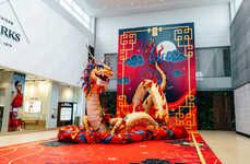 40-Foot Golden Dragon Installations