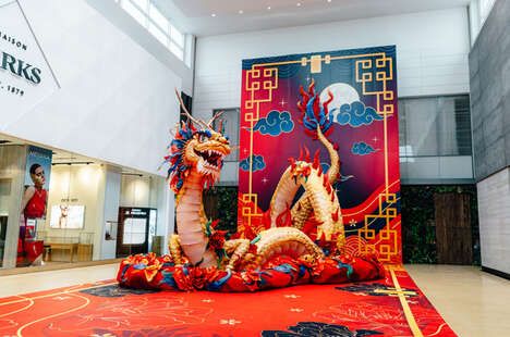 40-Foot Golden Dragon Installations