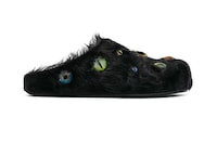 Eye-Adorned Furry Mules Image 2