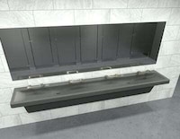 Sleek Four-Station Sinks