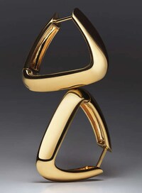 Chunky Sculptural Hoop Earrings Image 2