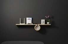 Clock-Accented Shelf Designs