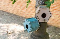 Educational Linoleum Birdhouses