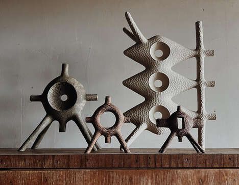 Geometric Wooden Art Sculptures