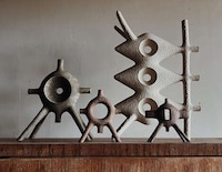 Geometric Wooden Art Sculptures Image 1