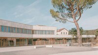 Low-Lying Limestone-Clad Schools Image 2