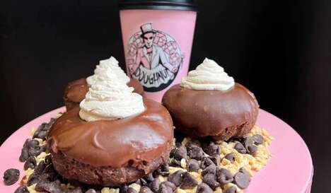 Nutty Chocolate Dipped Doughnuts