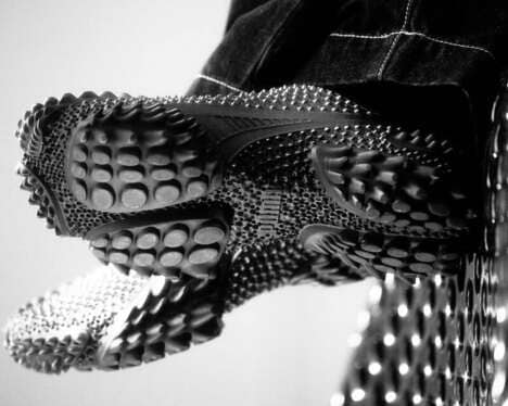 Dramatic Spiked Sporty Footwear