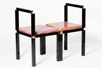 Strong Geometric Steel Chairs Image 1