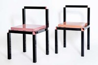 Strong Geometric Steel Chairs Image 2